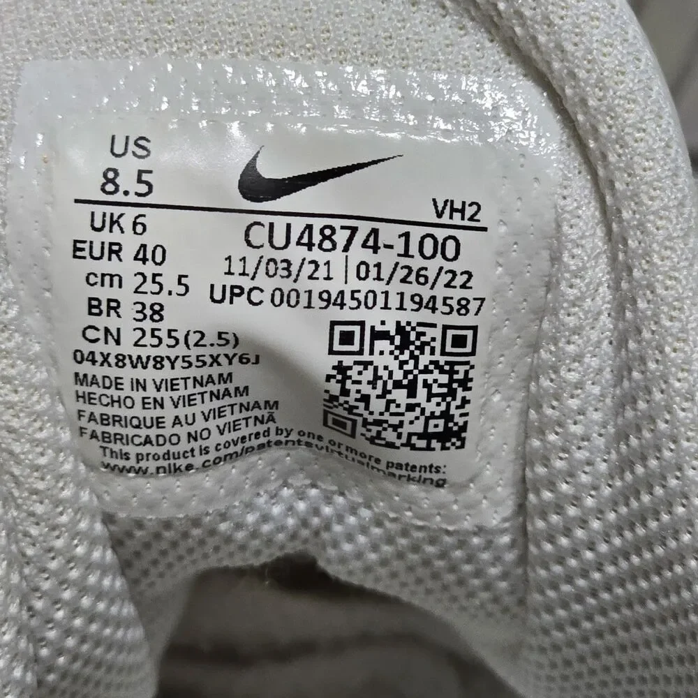 Nike RYZ 365 II Women's 8.5 White Sneakers CU4874-100 Athletic Casual Shoes
